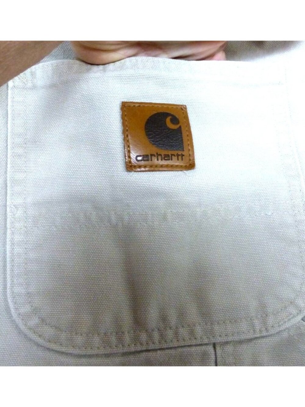 Carhartt Mens White Wide-Leg Baggy Work Pants 36X33 Cotton Canvas Material - Picture 3 of 9